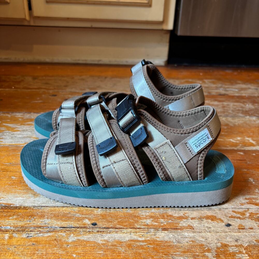 Suicoke GGA-V Strappy Sandal, Kahki Green, US Men’s 7 / Women’s 9, vibram Sole - Picture 2 of 6